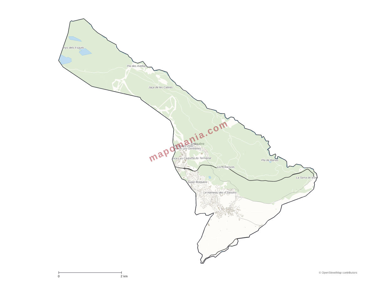 Carte de Bolquère à personnaliser