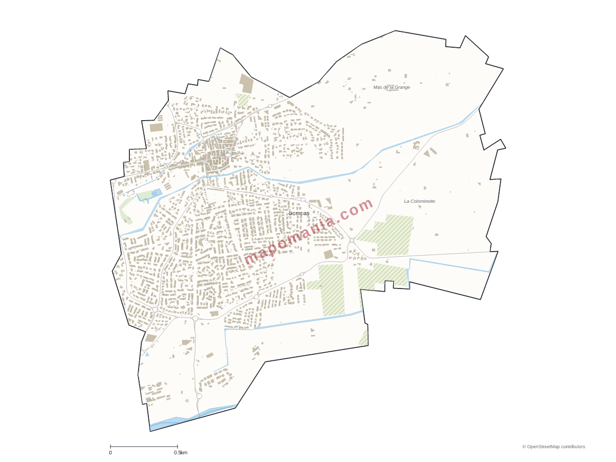 Carte de Bompas à personnaliser