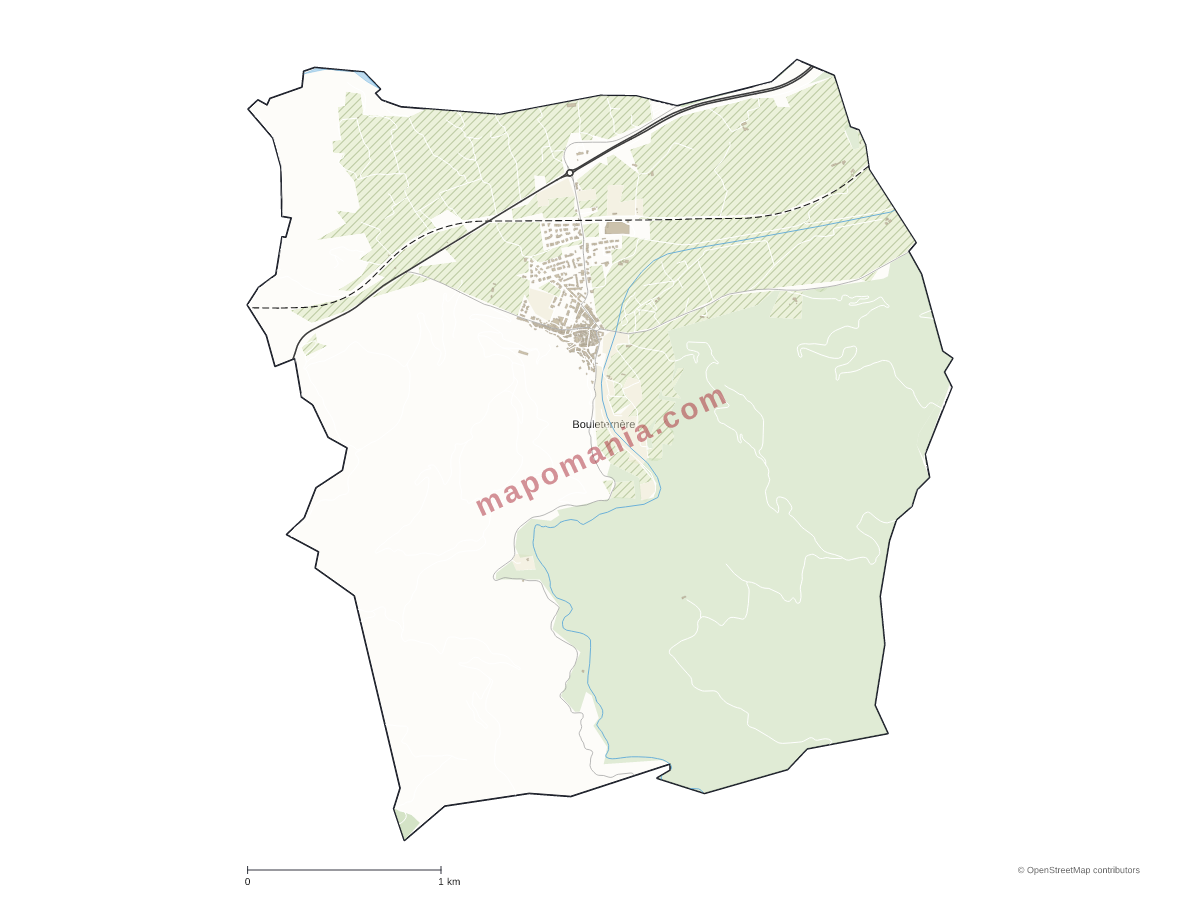 Carte de Bouleternère à personnaliser