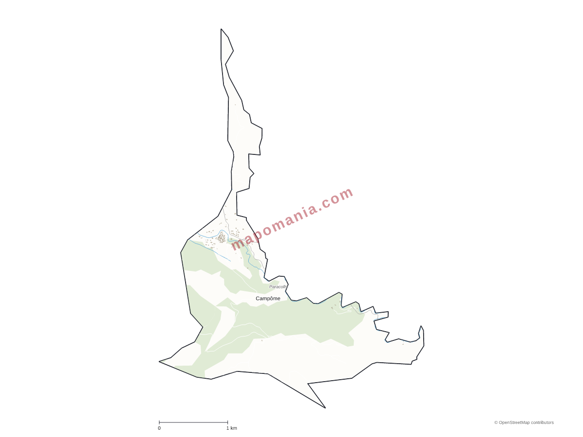 Carte de Campôme à personnaliser