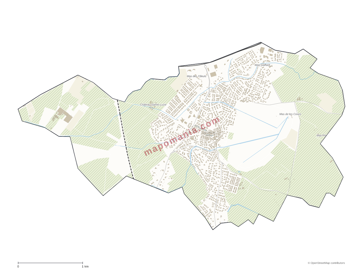 Carte de Canohès à personnaliser