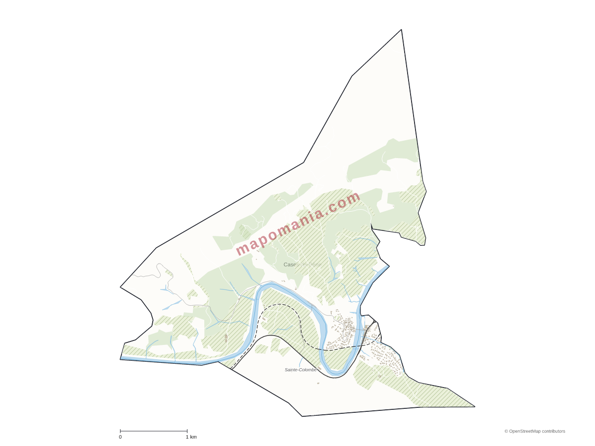 Carte de Cases-de-Pène à personnaliser