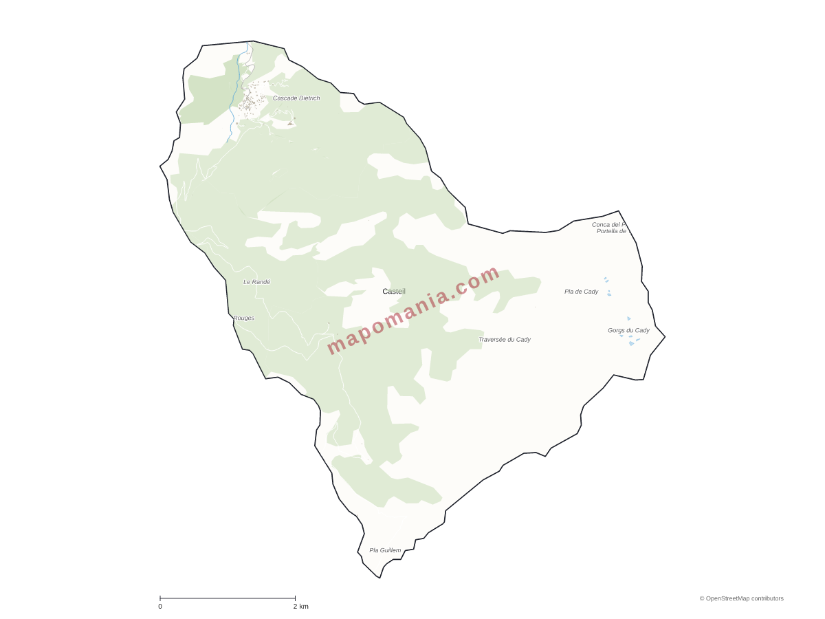 Carte de Casteil à personnaliser