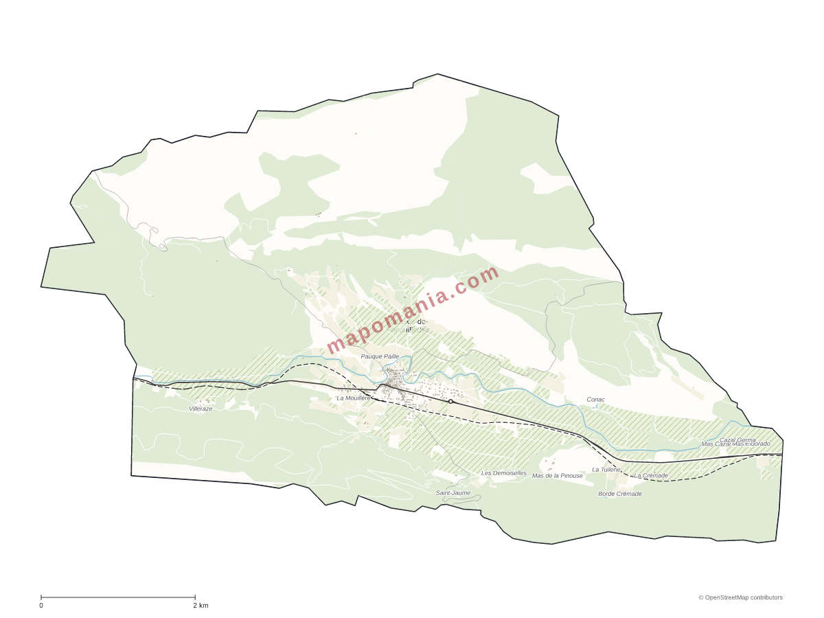 Carte de Caudiès-de-Fenouillèdes à personnaliser