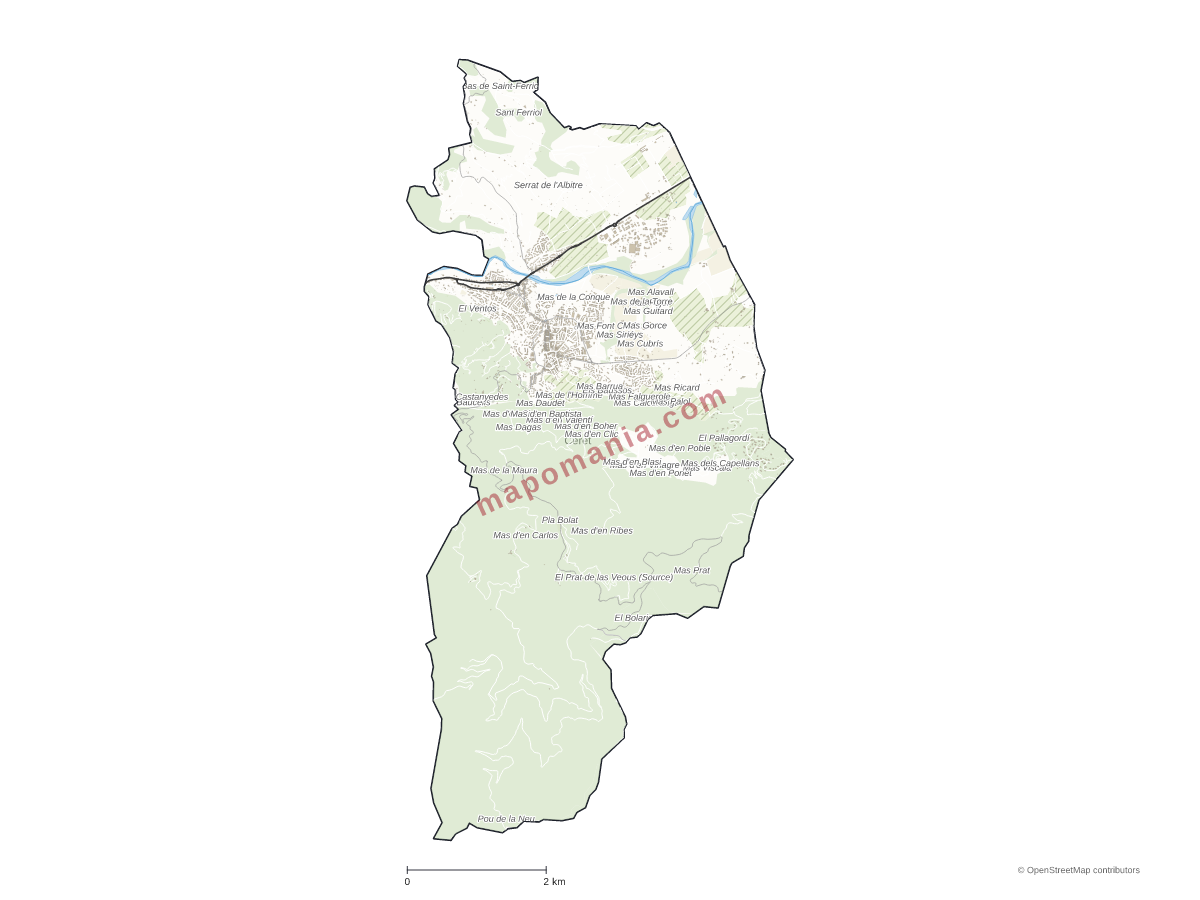Carte de Céret à personnaliser