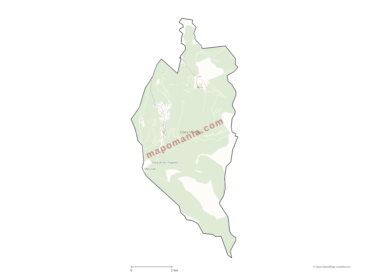 Carte de Clara-Villerach à personnaliser