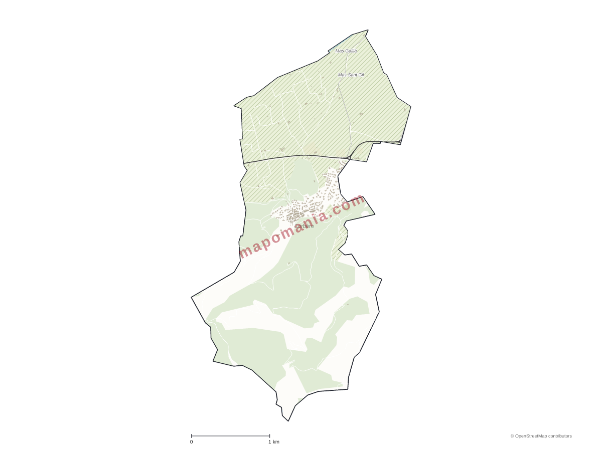 Carte de Corbère à personnaliser