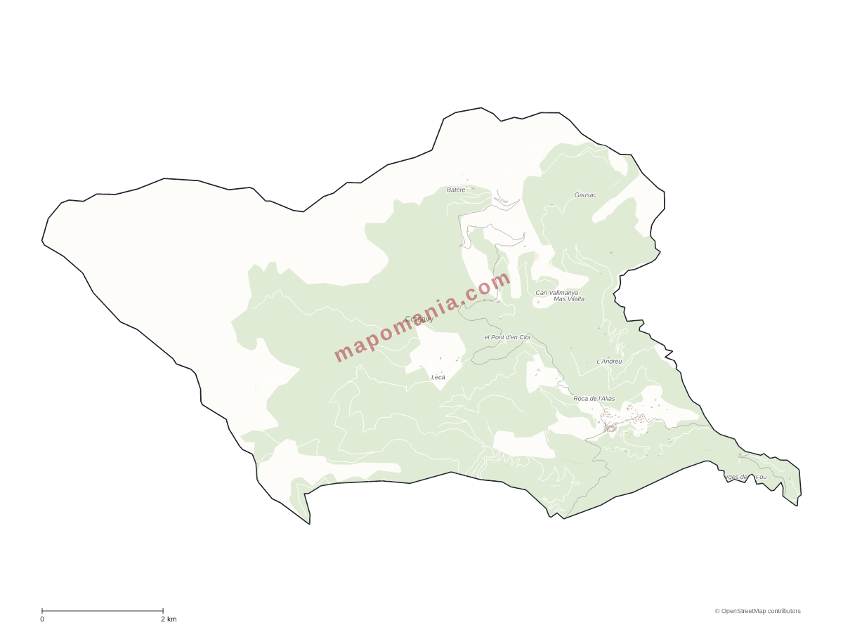 Carte de Corsavy à personnaliser