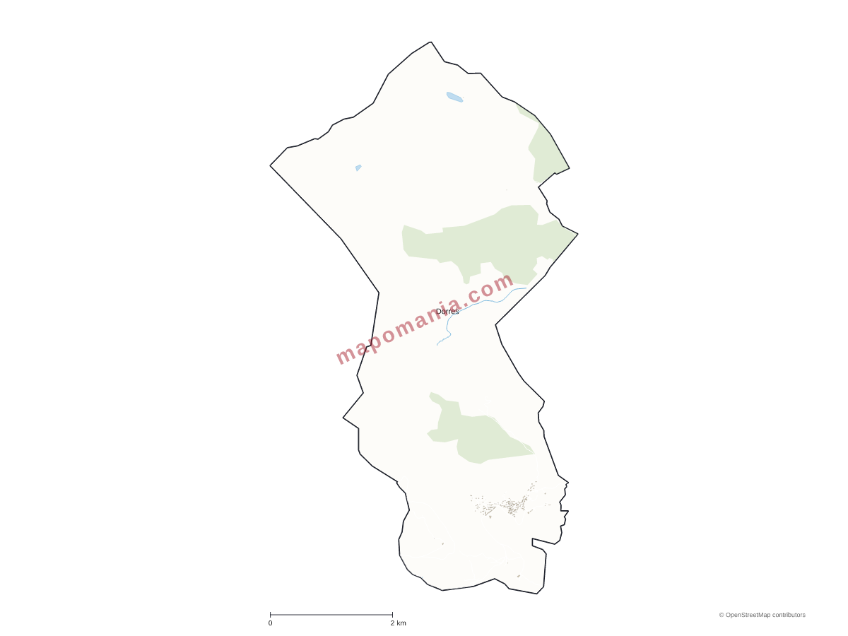 Carte de Dorres à personnaliser