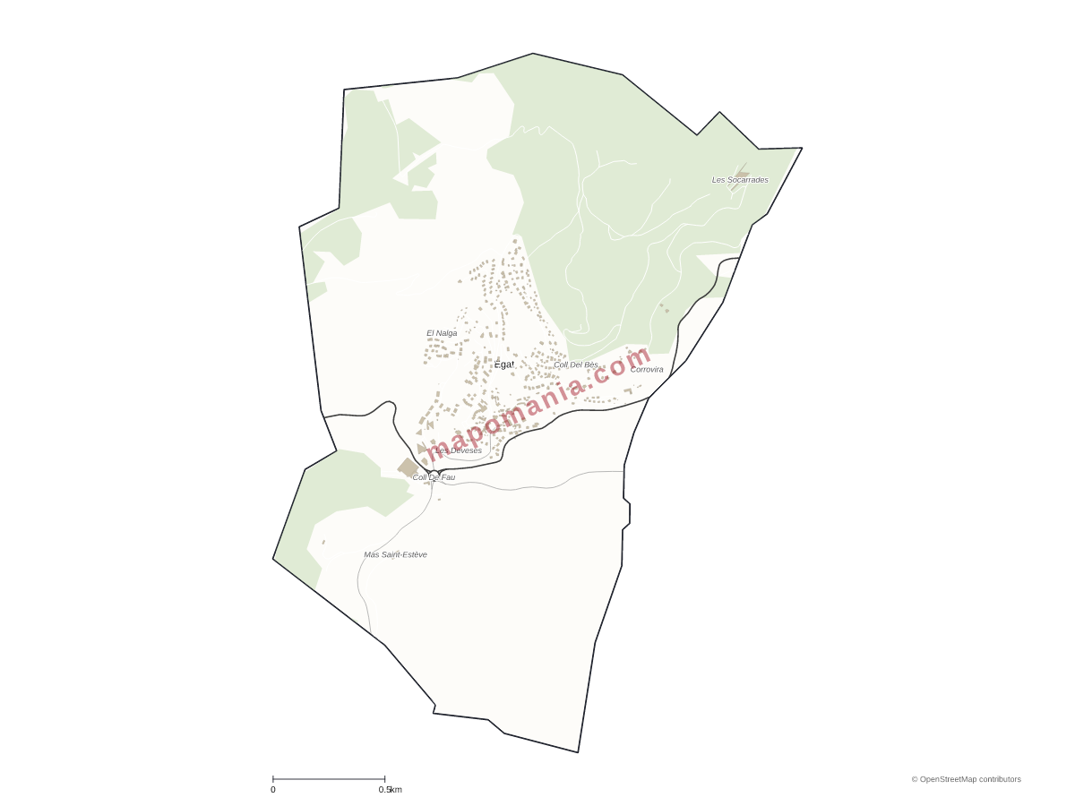 Carte de Égat à personnaliser