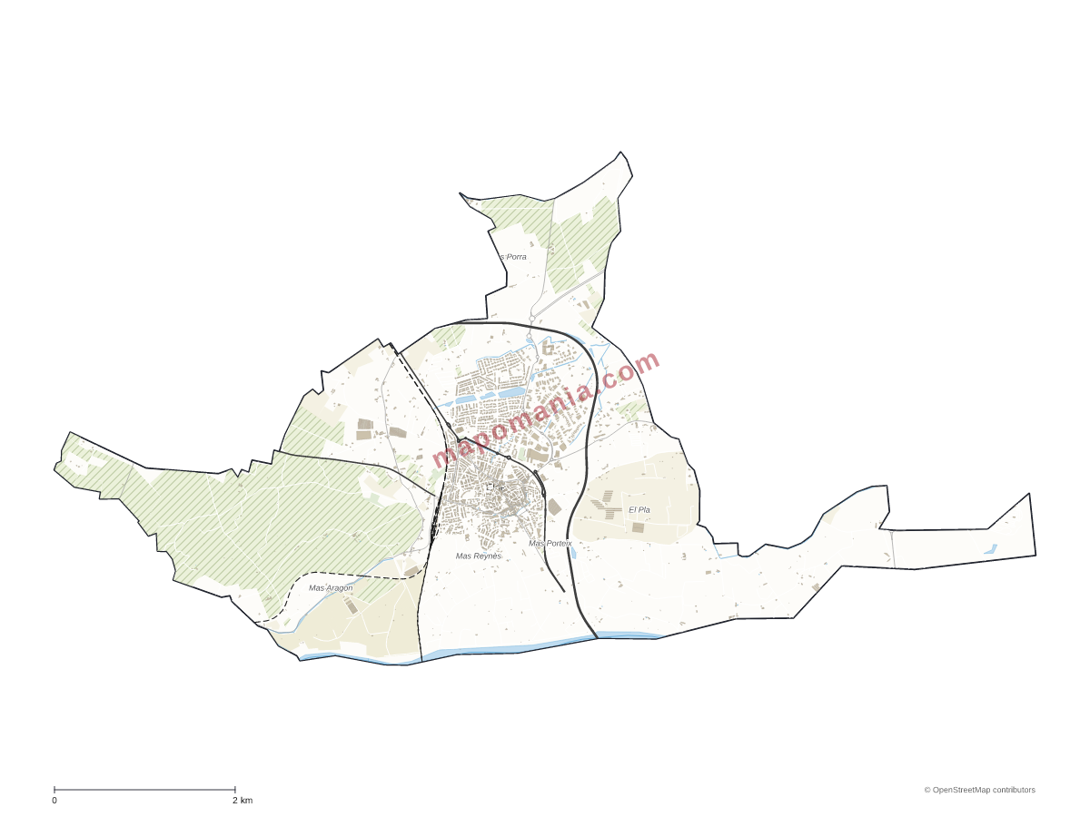 Carte de Elne à personnaliser