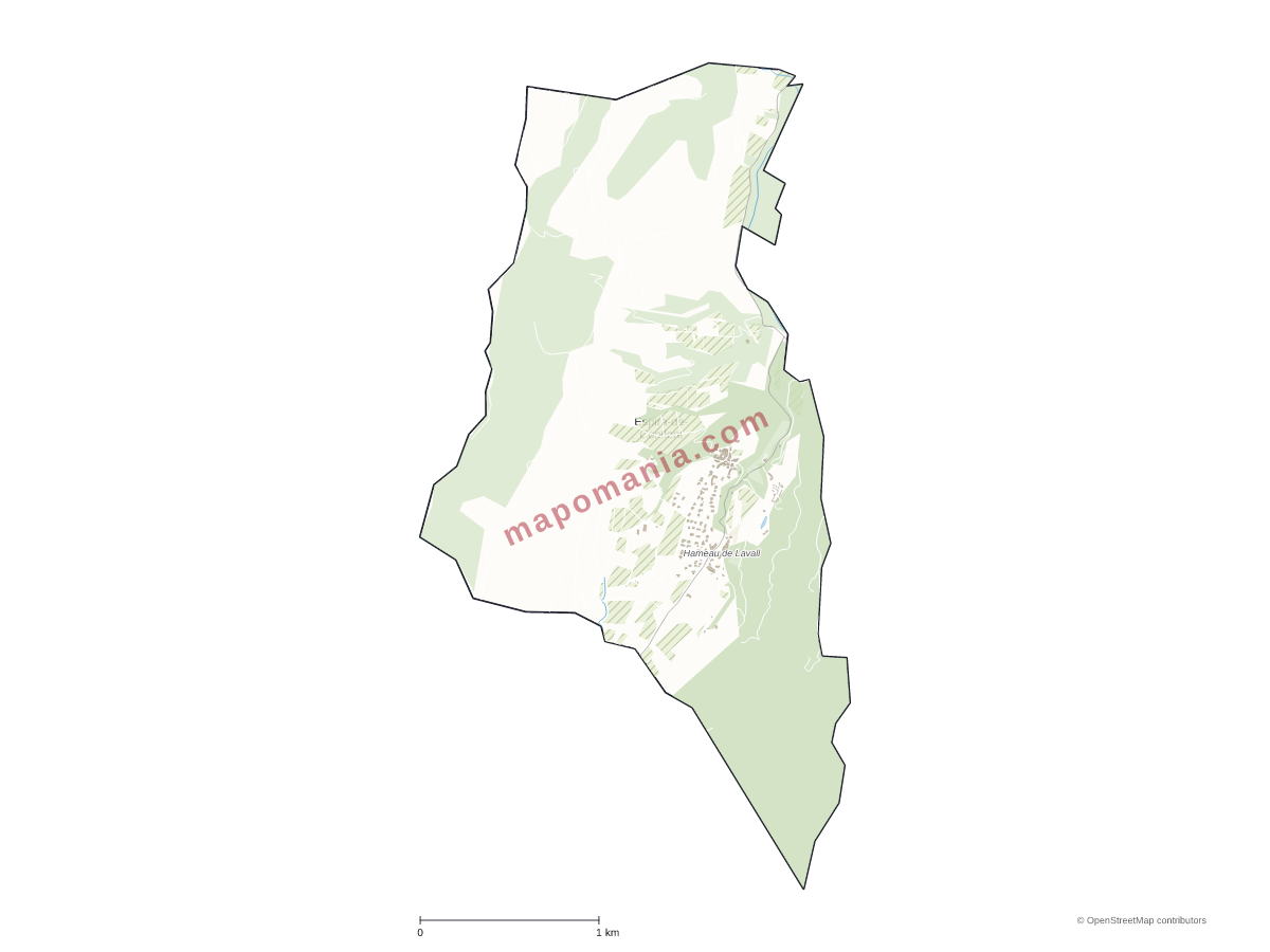 Carte de Espira-de-Conflent à personnaliser