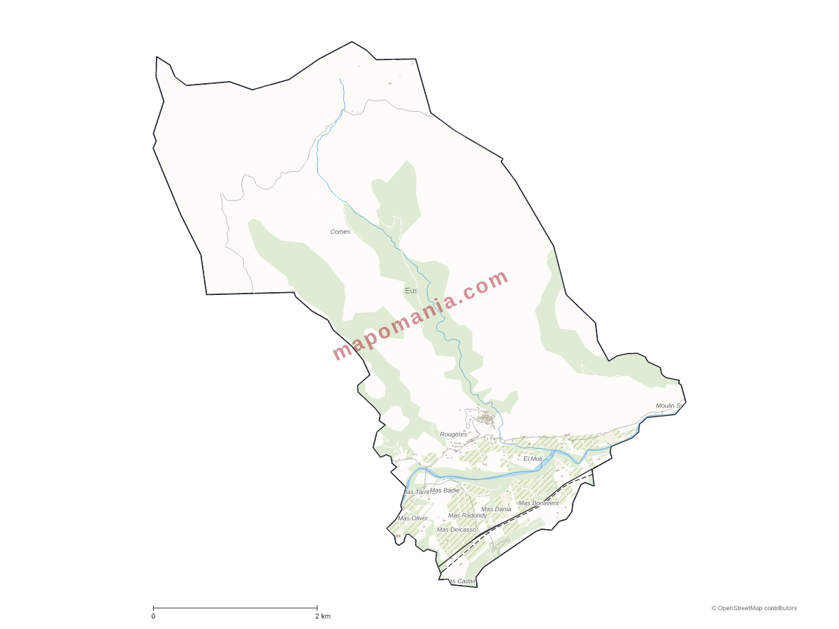 Carte de Eus à personnaliser