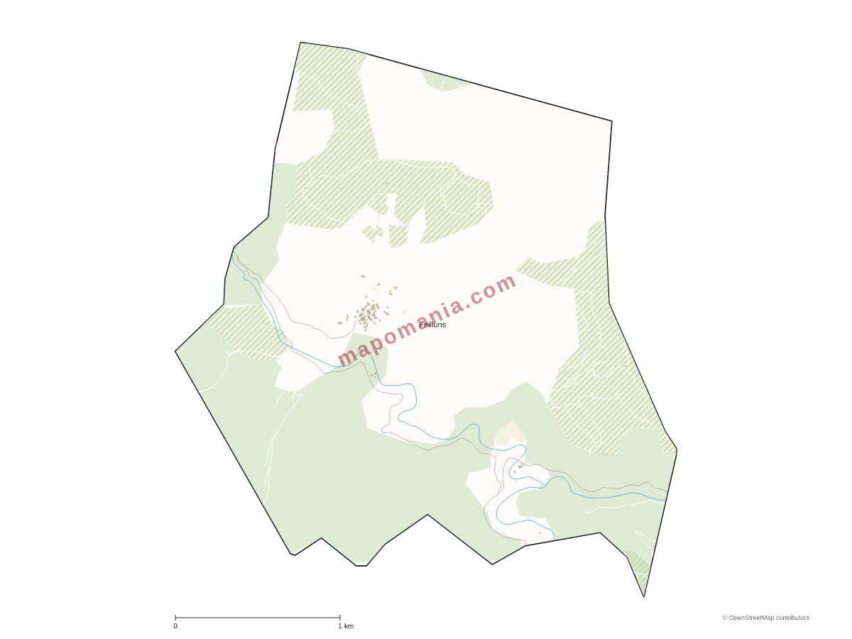 Carte de Feilluns à personnaliser