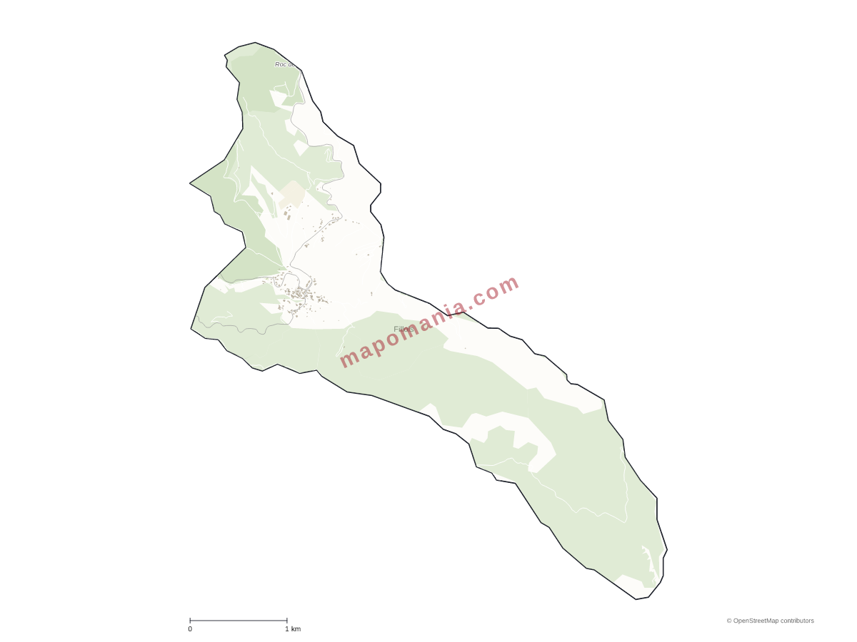 Carte de Fillols à personnaliser