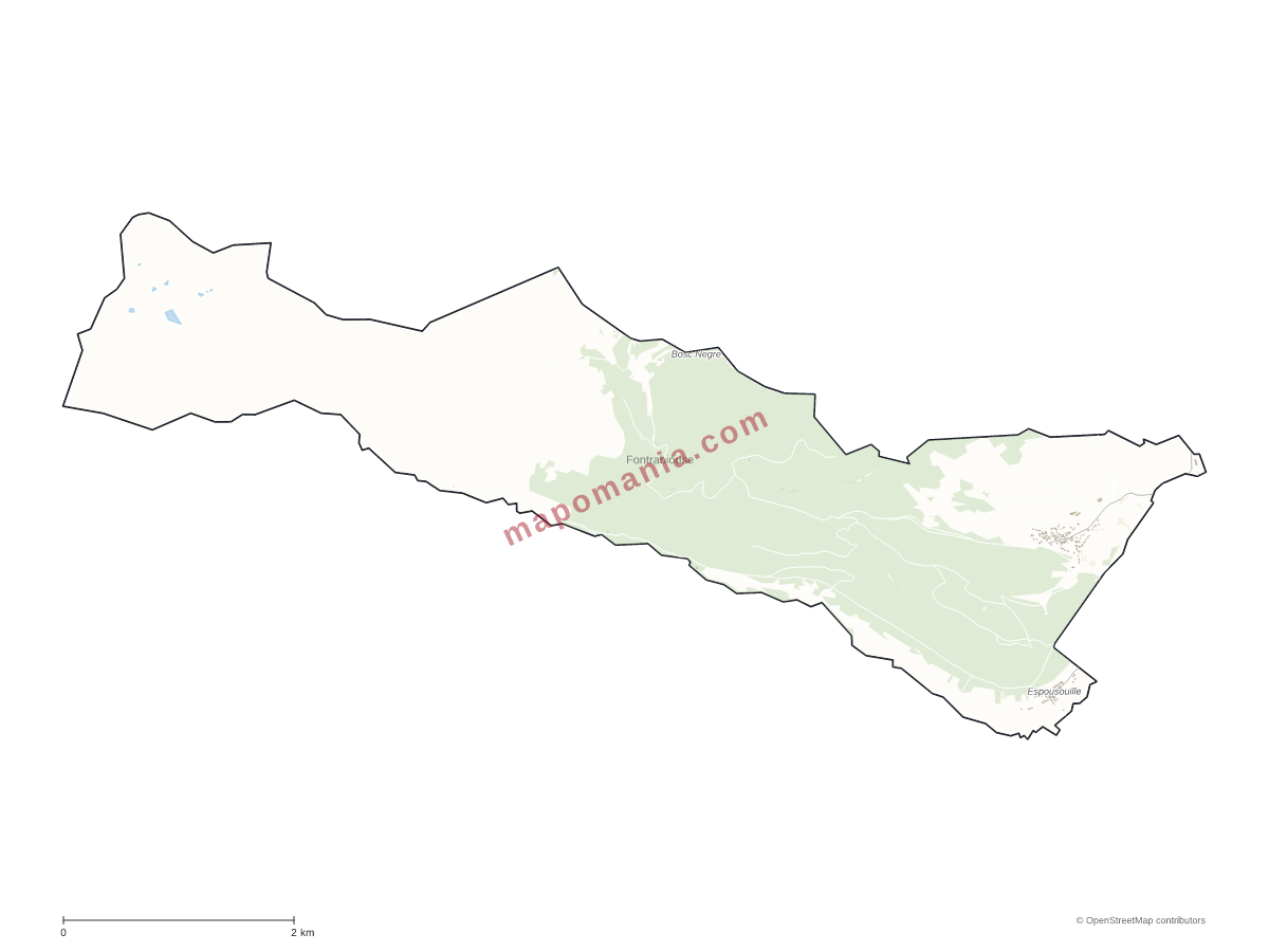 Carte de Fontrabiouse à personnaliser