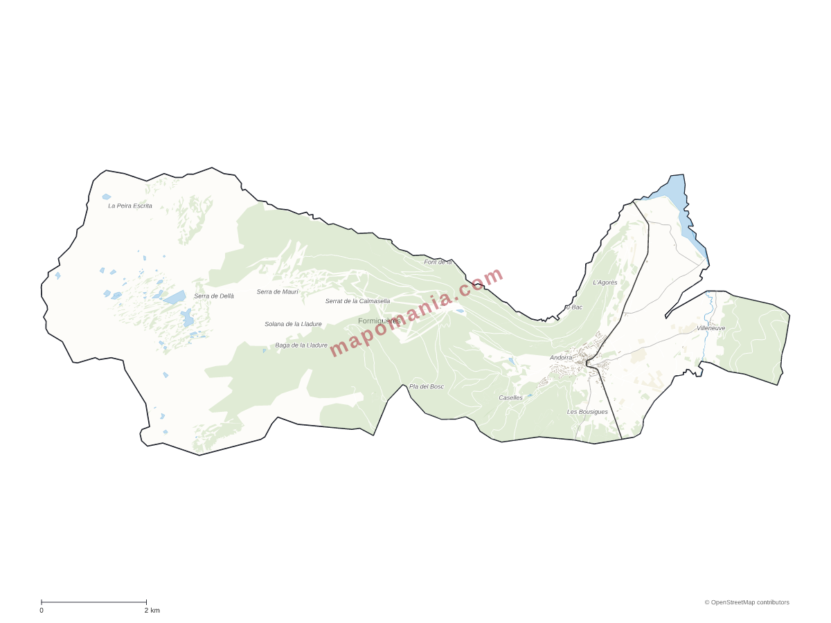 Carte de Formiguères à personnaliser