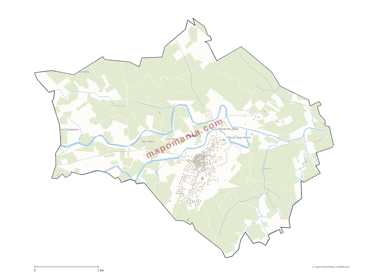 Carte de Fourques à personnaliser