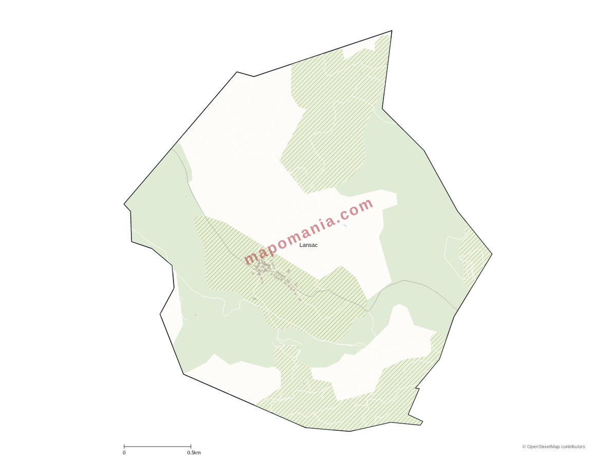 Carte de Lansac à personnaliser