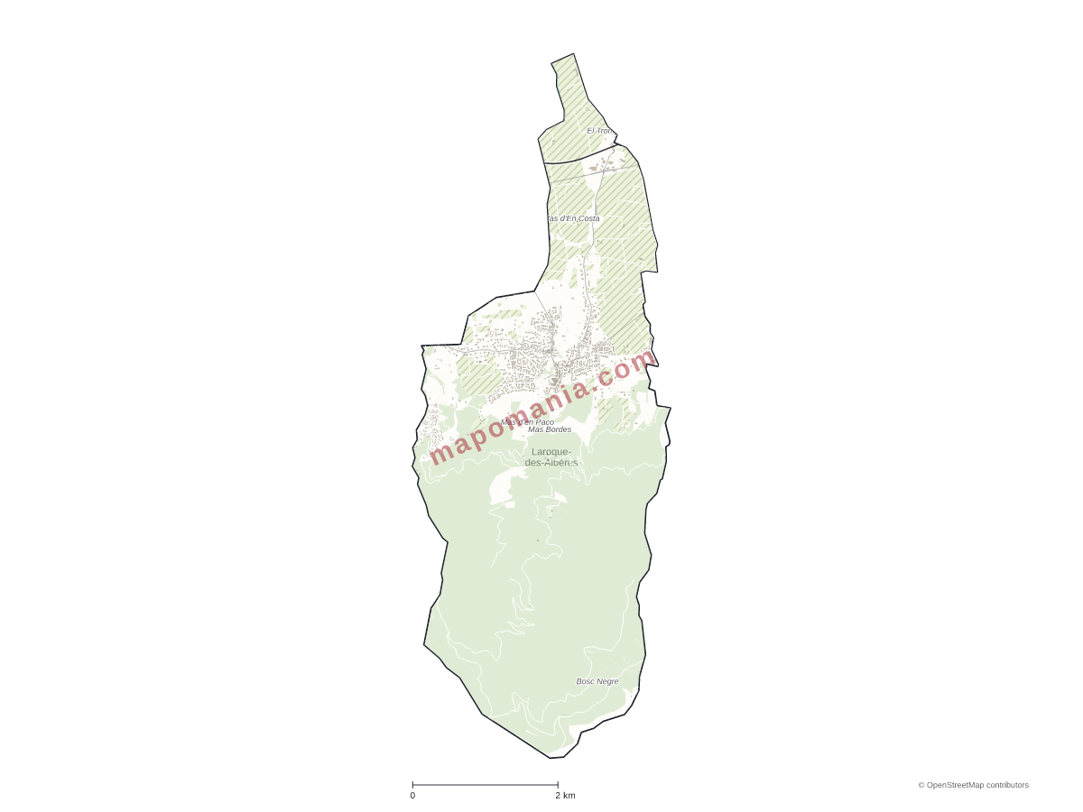 Carte de Laroque-des-Albères à personnaliser