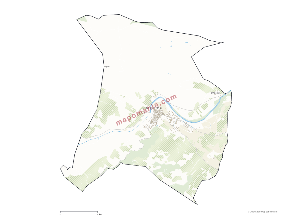 Carte de Latour-de-France à personnaliser