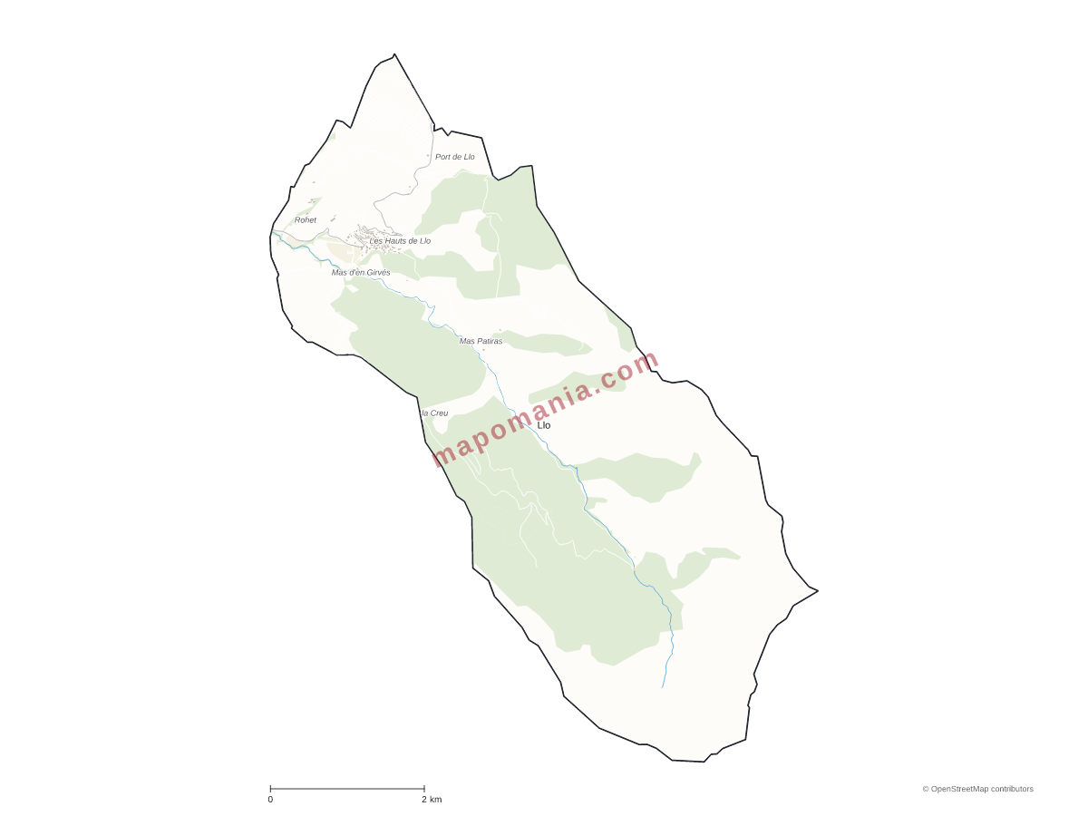 Carte de Llo à personnaliser