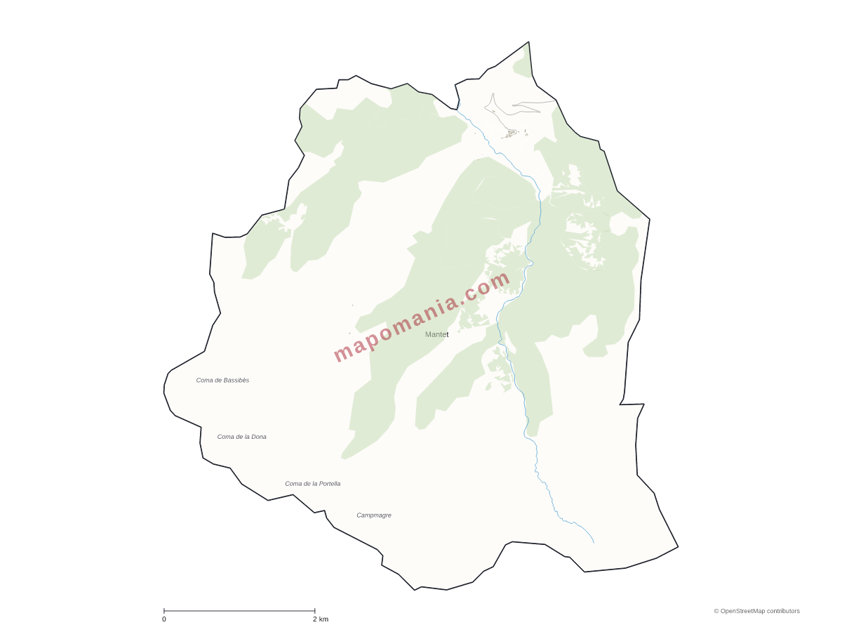 Carte de Mantet à personnaliser