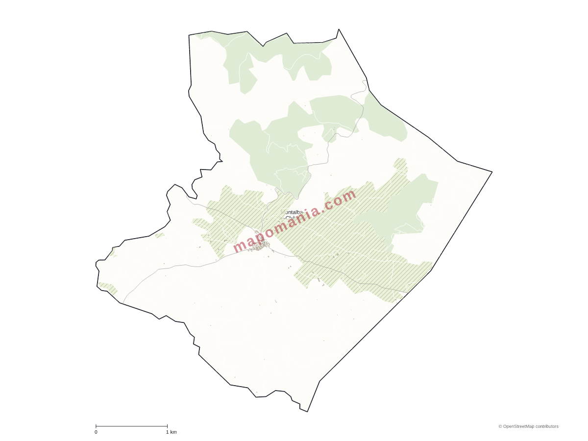 Carte de Montalba-le-Château à personnaliser