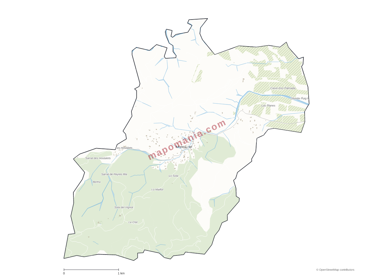 Carte de Montauriol à personnaliser
