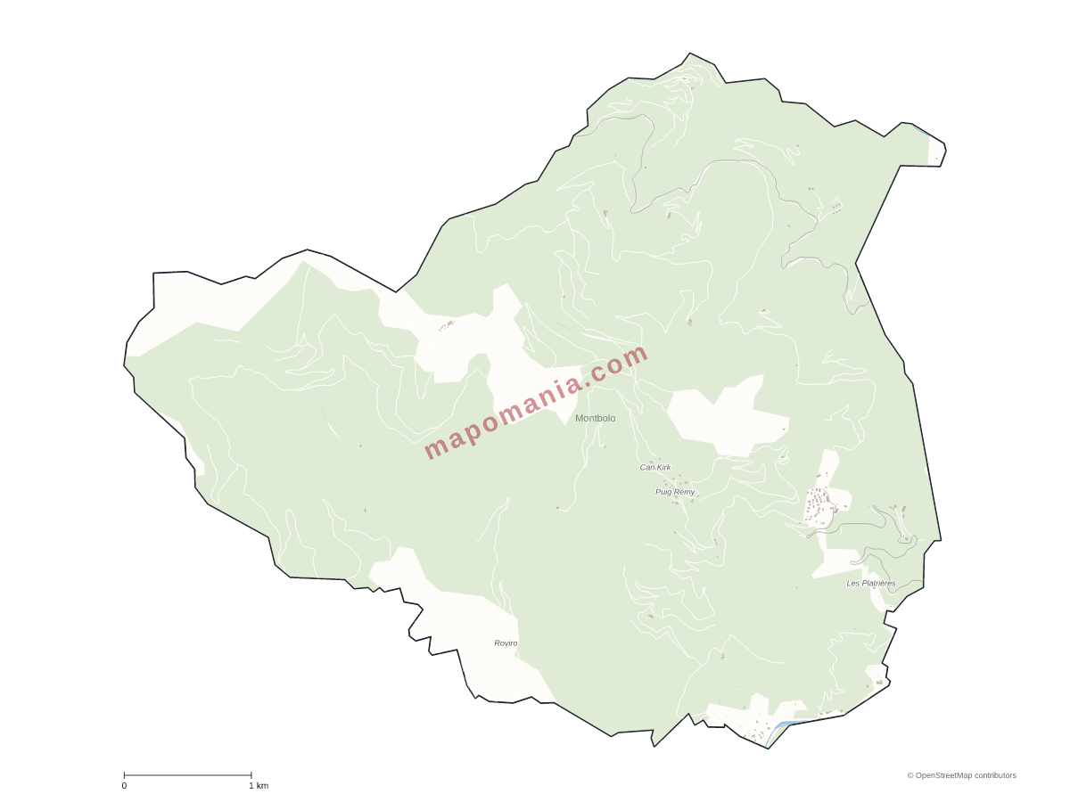 Carte de Montbolo à personnaliser