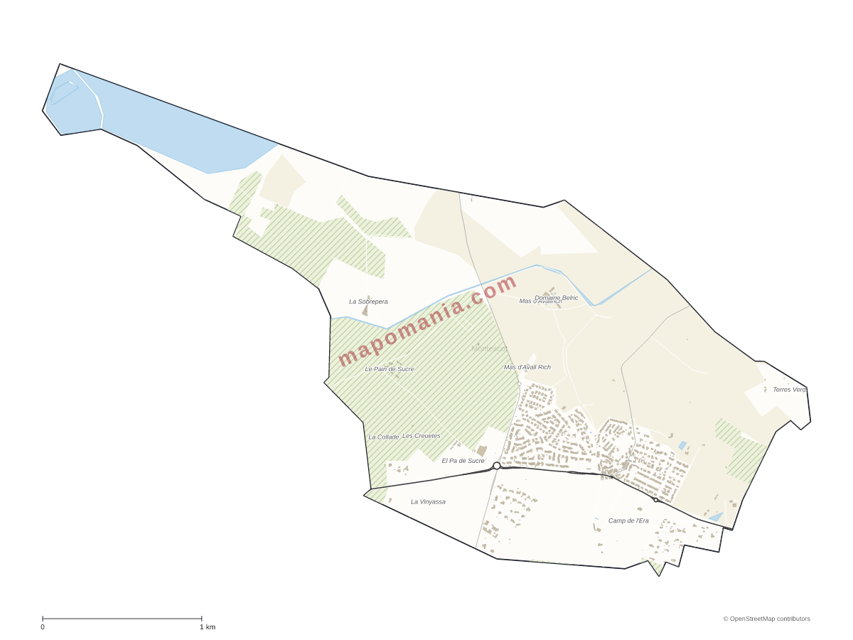 Carte de Montescot à personnaliser
