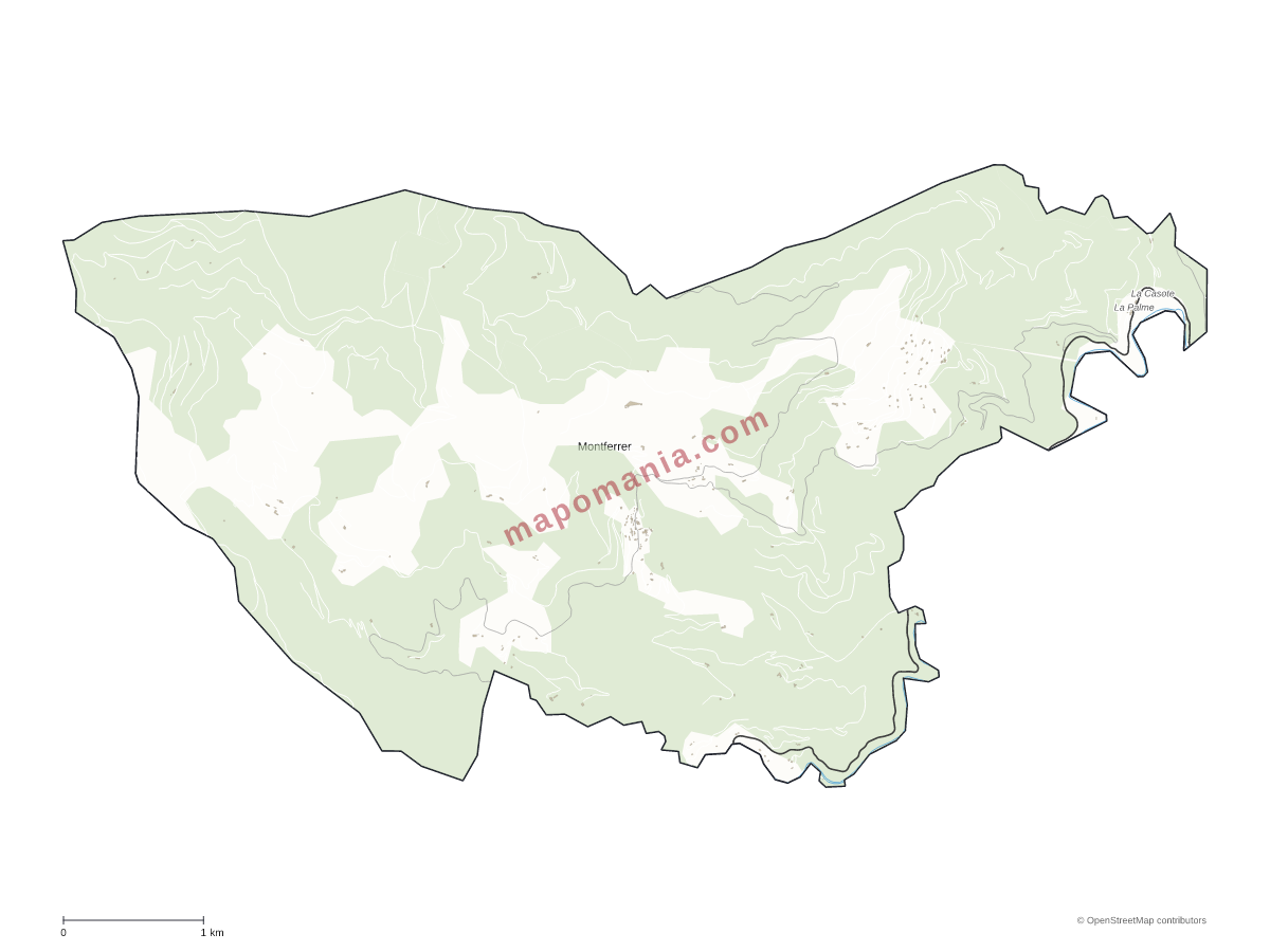 Carte de Montferrer à personnaliser