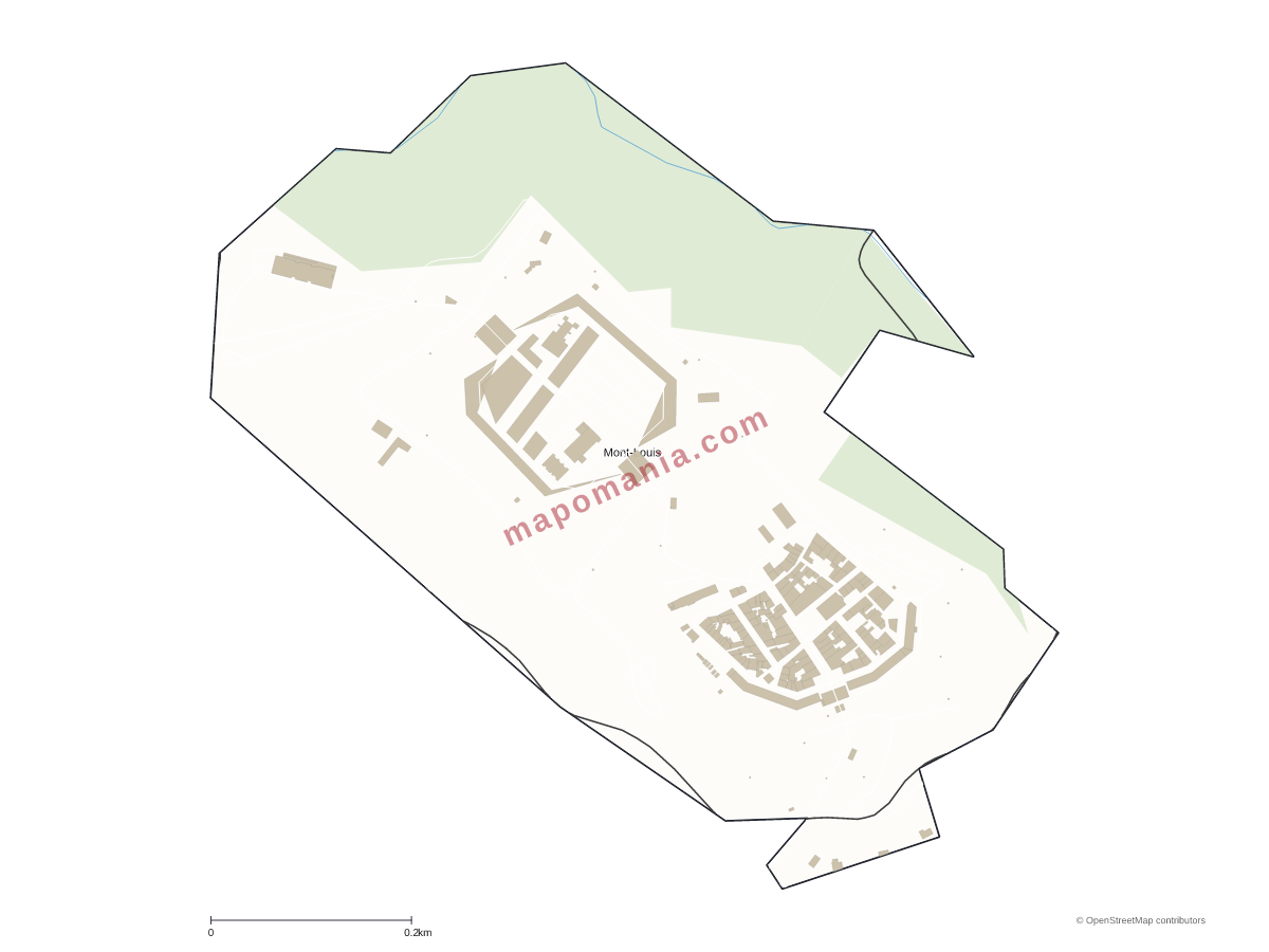 Carte de Mont-Louis à personnaliser