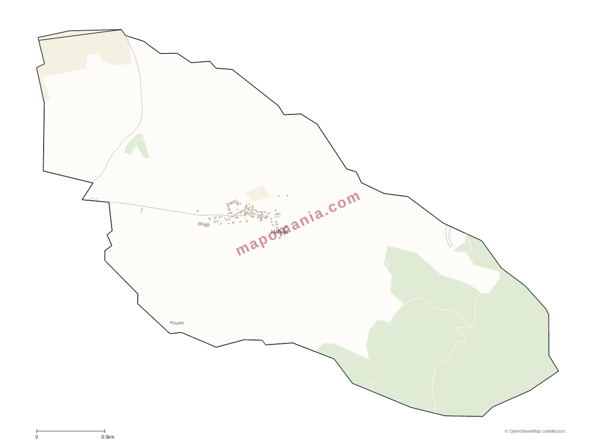 Carte de Nahuja à personnaliser