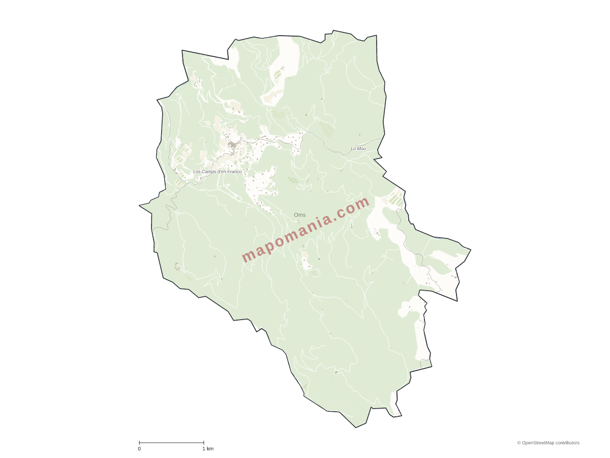 Carte de Oms à personnaliser