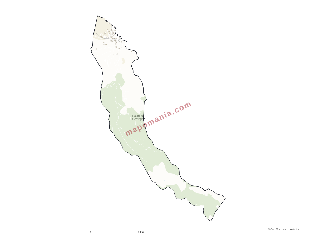 Carte de Palau-de-Cerdagne à personnaliser