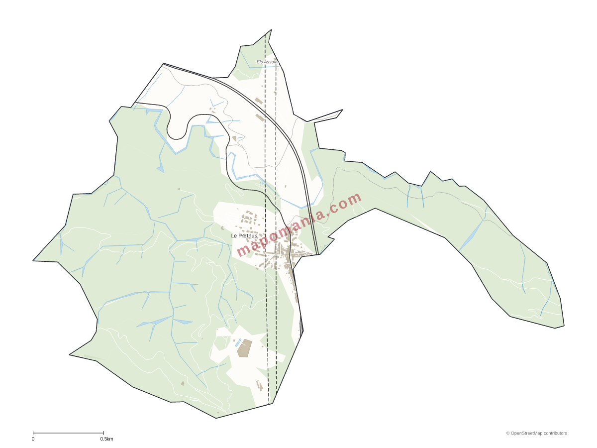 Carte de Le Perthus à personnaliser