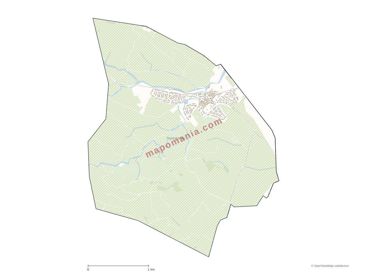 Carte de Peyrestortes à personnaliser