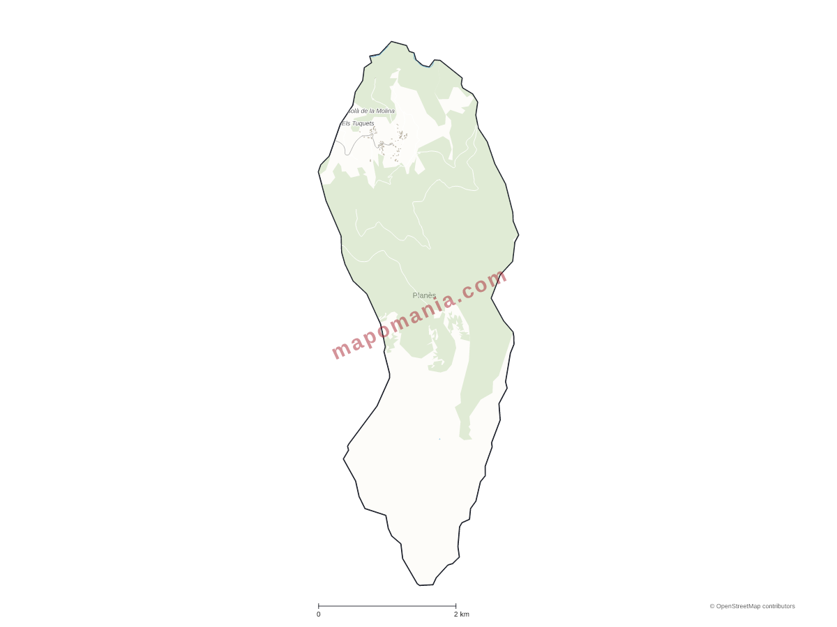 Carte de Planès à personnaliser