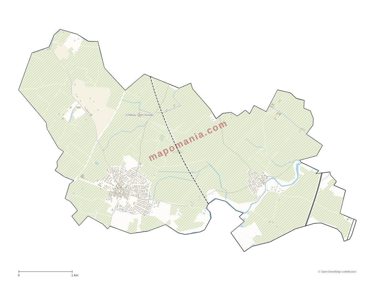 Carte de Ponteilla à personnaliser