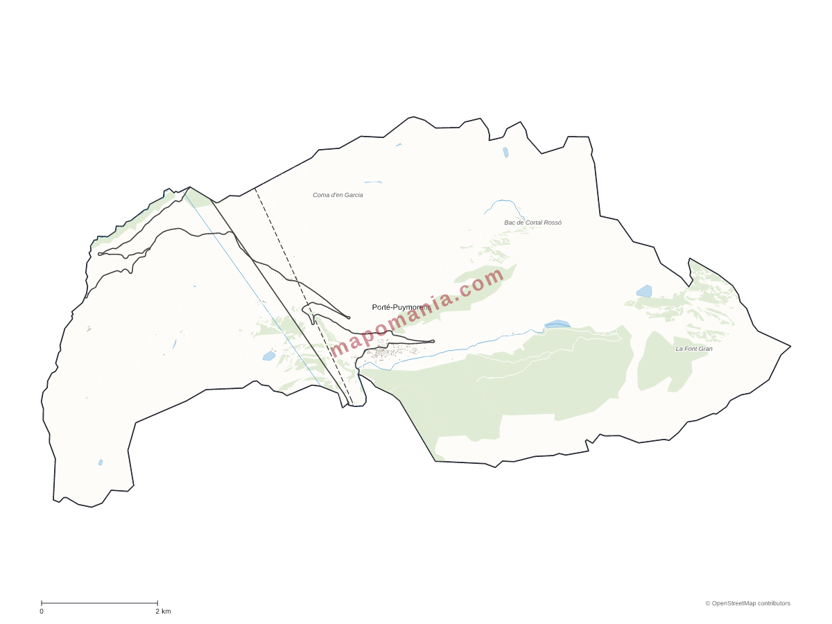 Carte de Porté-Puymorens à personnaliser