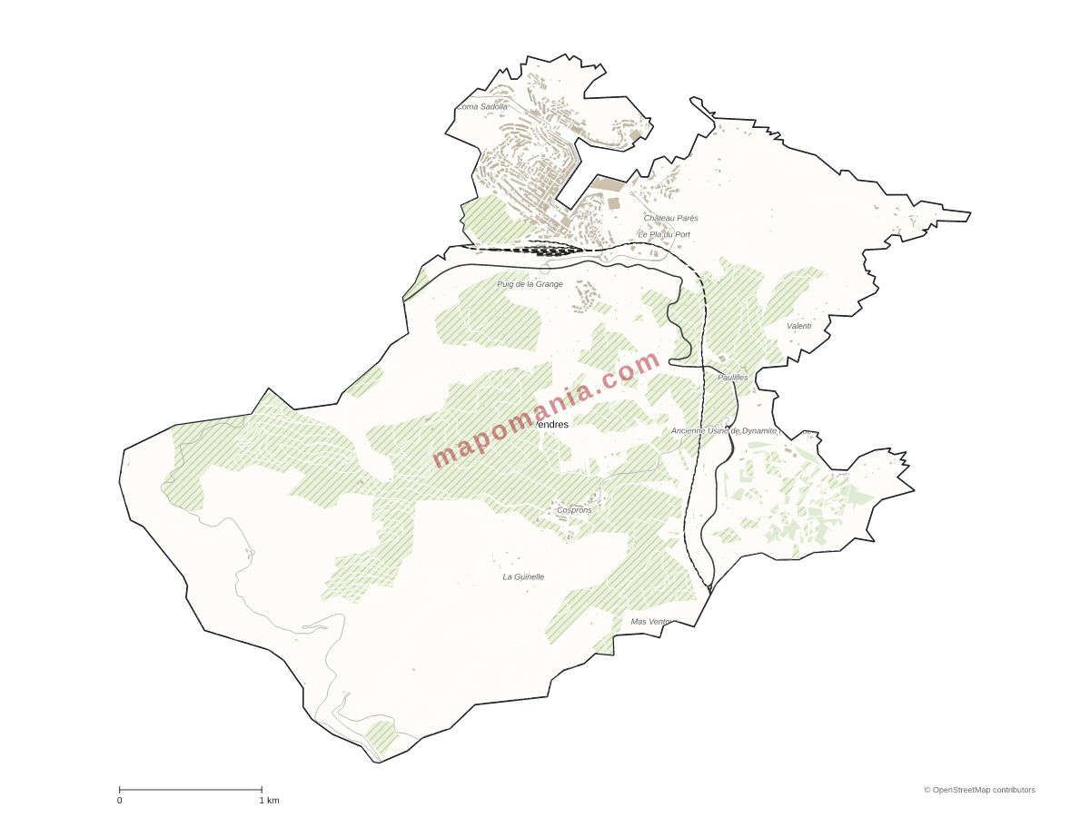 Carte de Port-Vendres à personnaliser