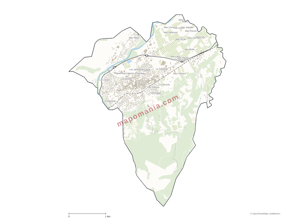 Carte de Prades à personnaliser