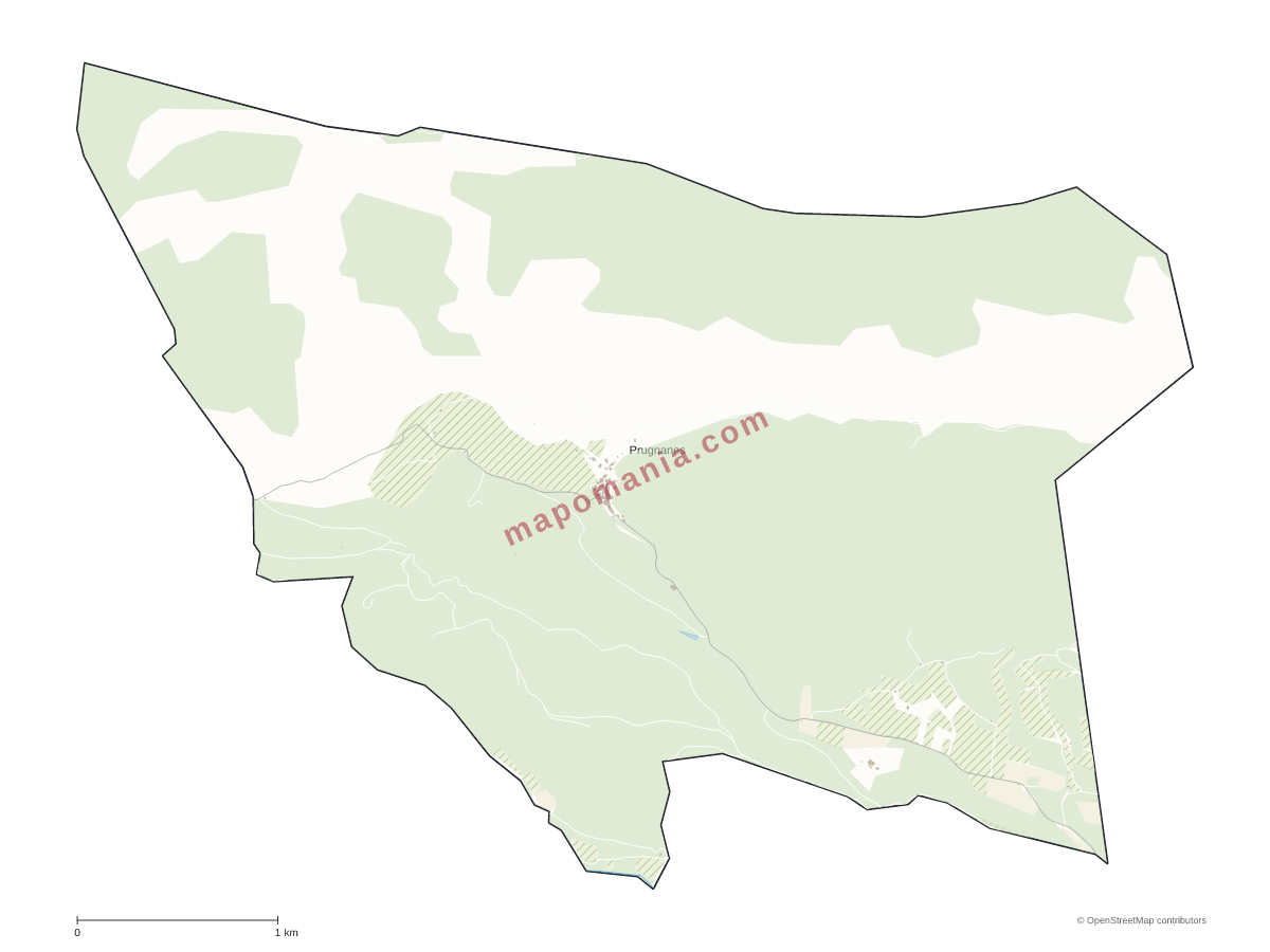 Carte de Prugnanes à personnaliser