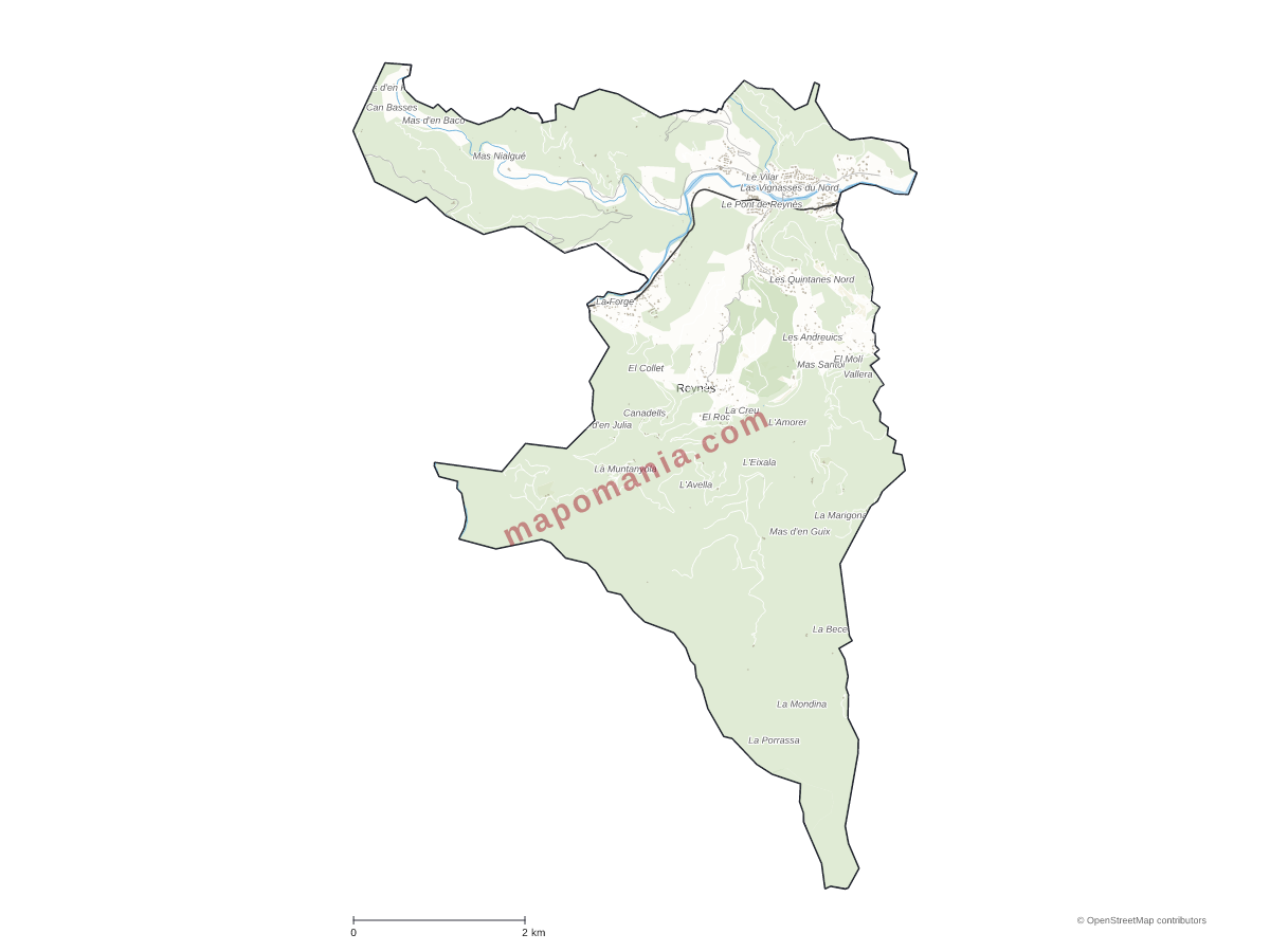 Carte de Reynès à personnaliser