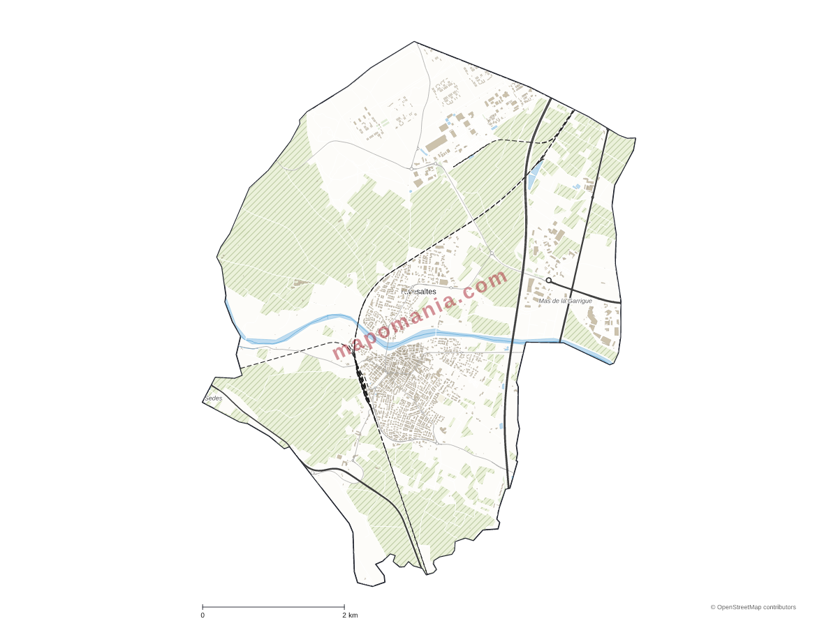 Carte de Rivesaltes à personnaliser