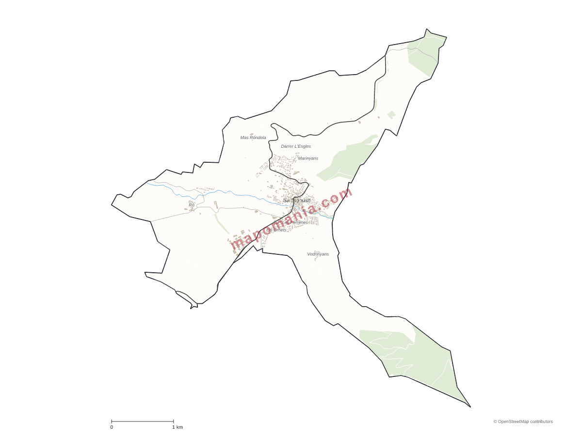 Carte de Saillagouse à personnaliser