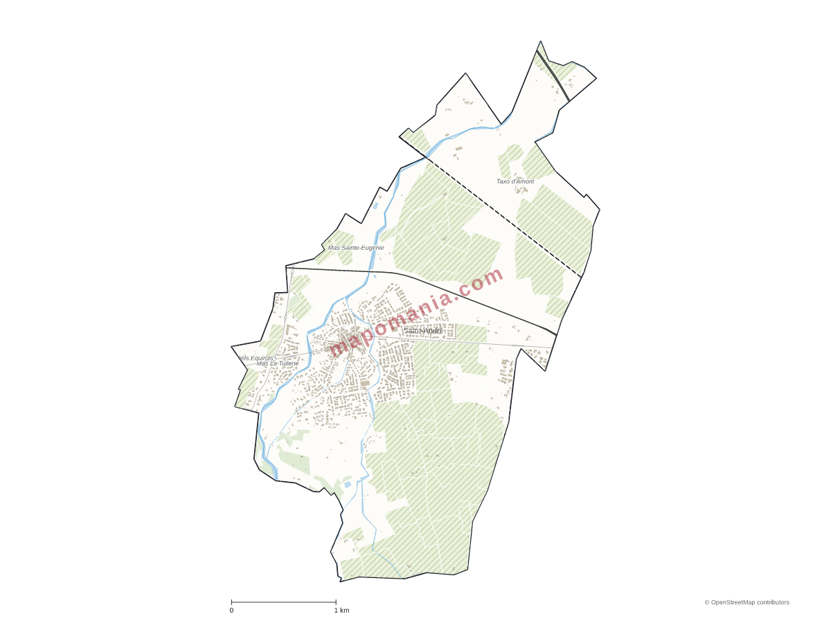 Carte de Saint-André à personnaliser