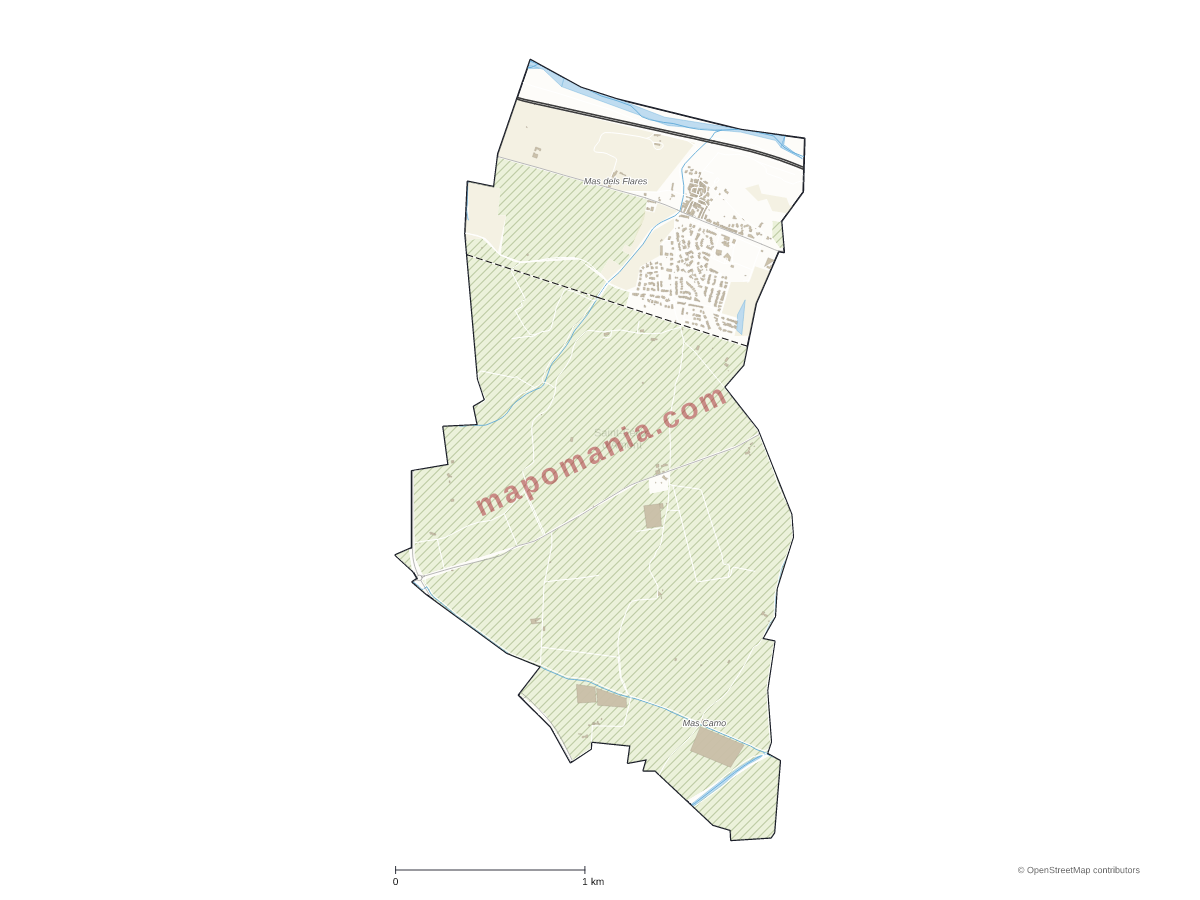 Carte de Saint-Féliu-d'Amont à personnaliser