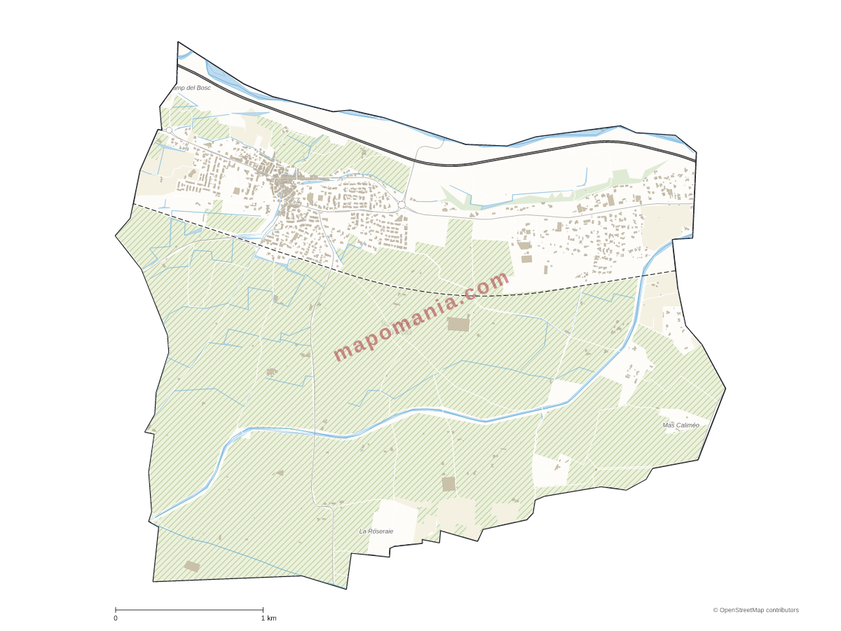 Carte de Saint-Féliu-d'Avall à personnaliser